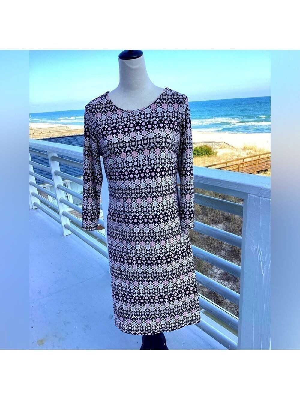 Tommy Hilfiger long sleeve floral tank dress